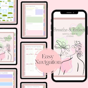 Mental Health Journal, Digital Planner, iPad Planner, Daily Weekly Monthly Planner, Undated Planner, Notability Planner, 2025 Planner Bundle