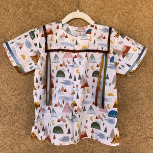 Toddler Flexsize 4 Mountains & Cactus boys ribbon shirt