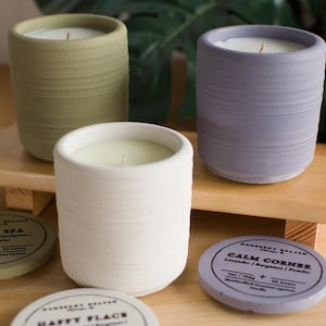 Unieke geurkaarsen, decoratieve kaars lente/zomer, handgemaakte betonnen kaars Woondecoratie cadeau voor vriend