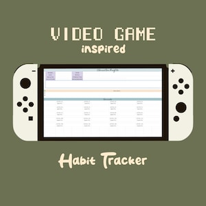 Video Game Inspired Planner And Habit Tracker | Google Sheet Template