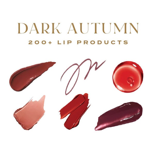 Más de 200 guías de productos labiales mejor valorados para otoños oscuros/profundos: MAC, Clinique, bareMinerals, Beautycounter, Milani y más.