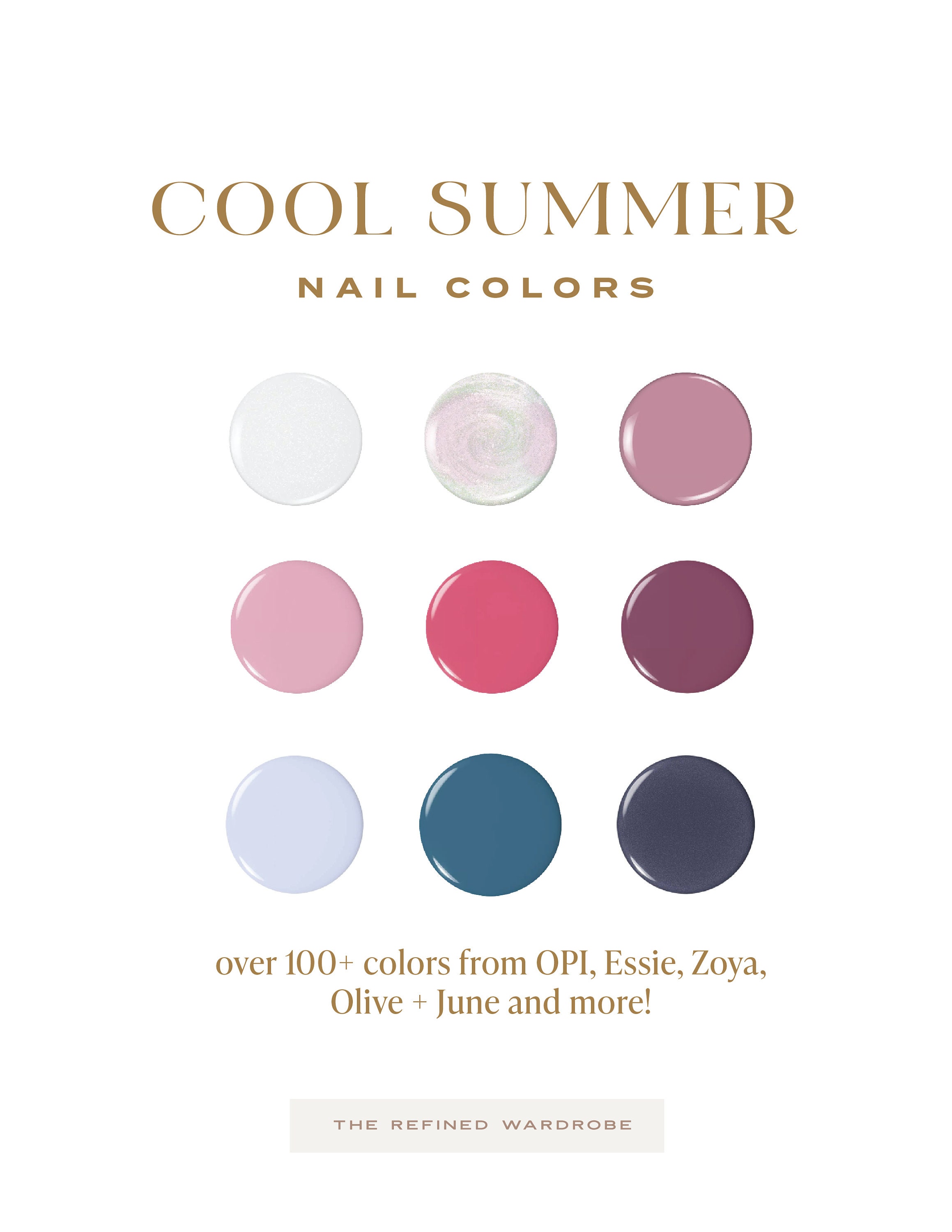 100 Best Nail Polish Colors for True/cool Summers Shades From Essie