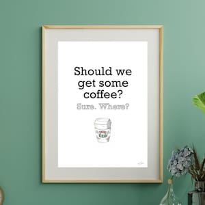 Friends Poster | A3, A4, A5 | Poster | Coffee | Central Perk | Digital Download | Wall Art | TV Inspired