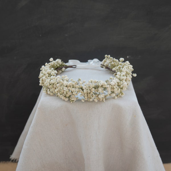 Baby breathing dry flower bride's crown, baby bathing newborn children's crown, wedding flower girl's crown