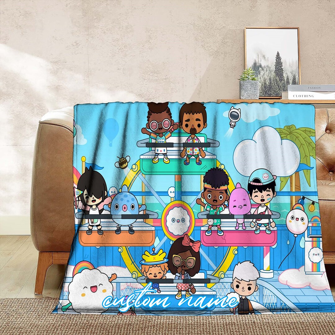 Toca Boca Blanket Custom Name Blanket Customized Tapestry Etsy