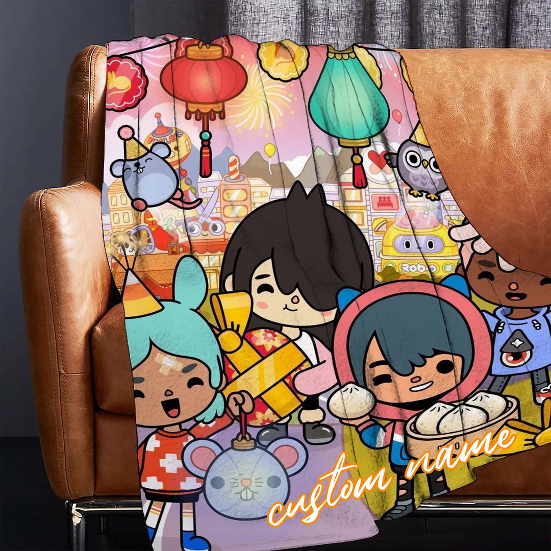 Toca Boca Blanket Custom Name Blanket Customized Tapestry Etsy