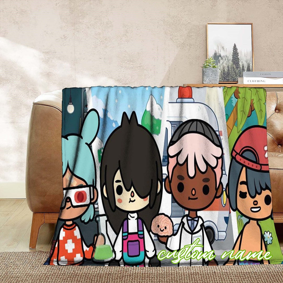 Toca Boca Blanket Custom Name Blanket Customized Tapestry Etsy