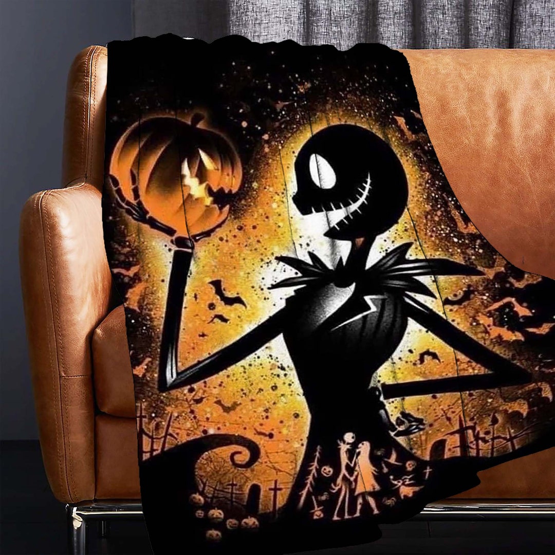 The nightmare before christmas blanket custom name blanket etsy