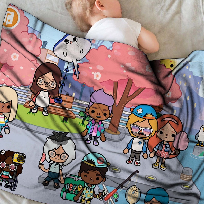 Toca Boca Blanket Custom Name Blanket Customized Tapestry Etsy UK