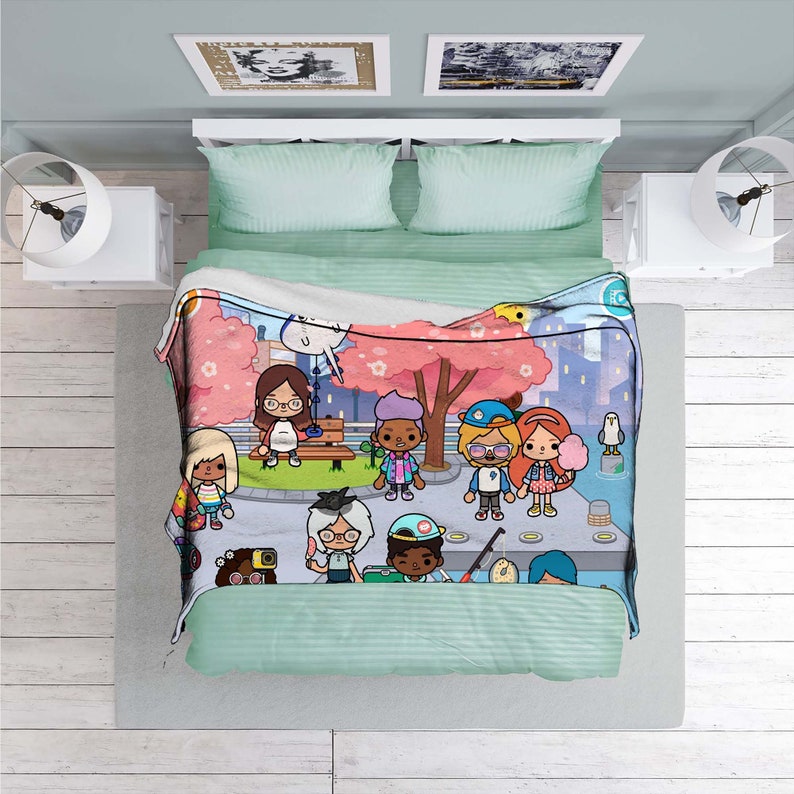 Toca Boca Blanket Custom Name Blanket Customized Tapestry Etsy