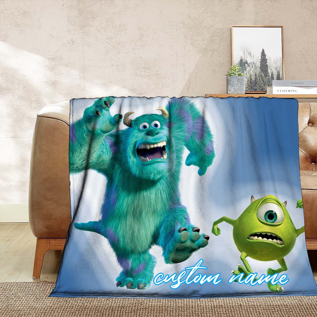 Disney Monsters Inc Blanket Custom Name Blanket Customized Etsy