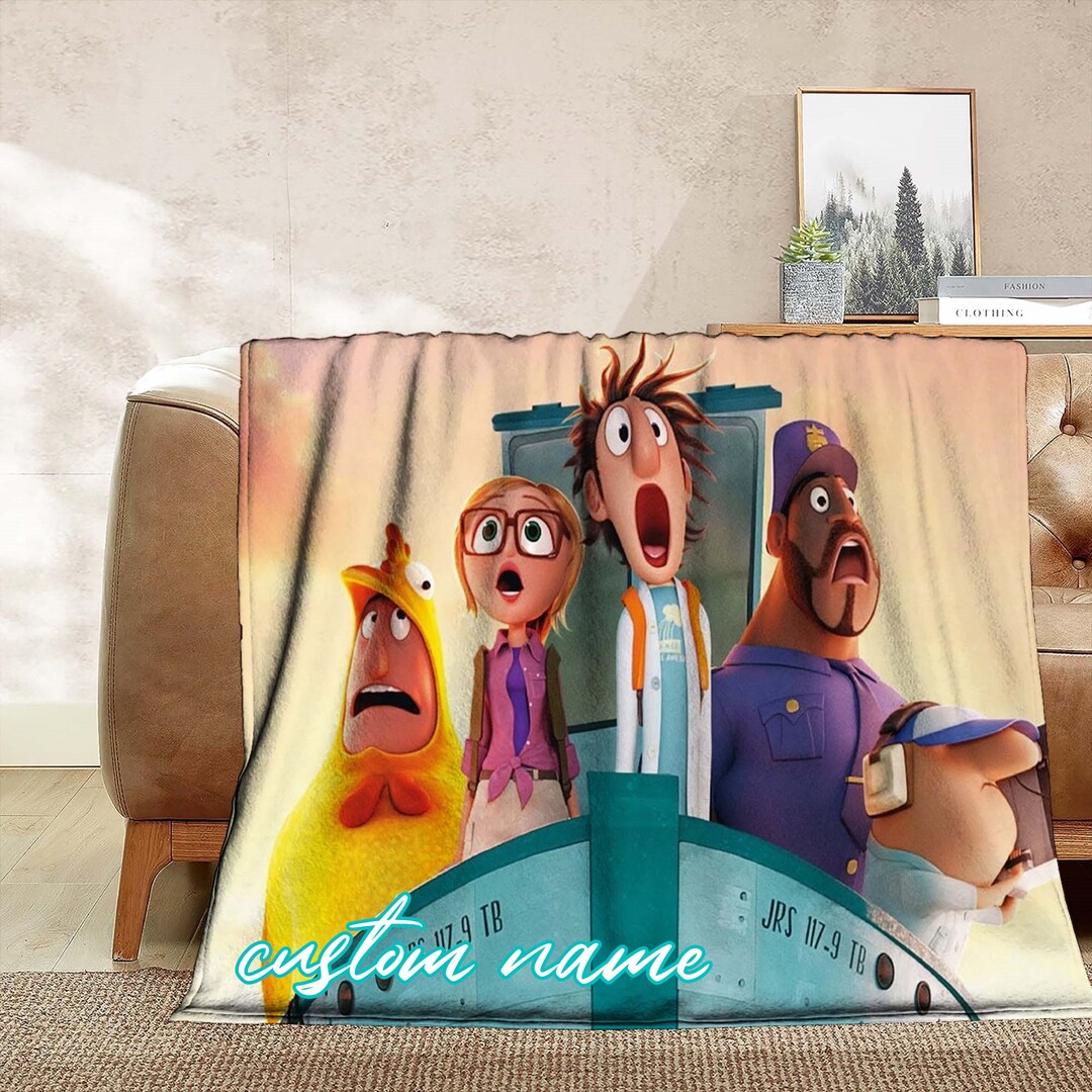 Cloudy With a Chance of Meatballs Blanket Custom Name Blanket Etsy