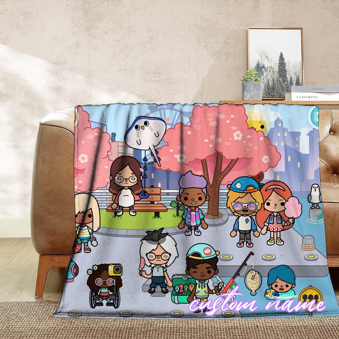Toca Boca Blanket Custom Name Blanket Customized Tapestry Etsy UK