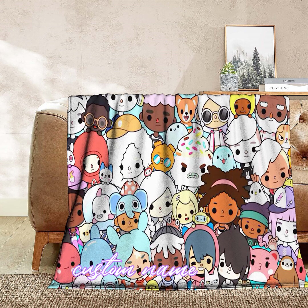 Toca Boca Blanket Custom Name Blanket Customized Tapestry Etsy