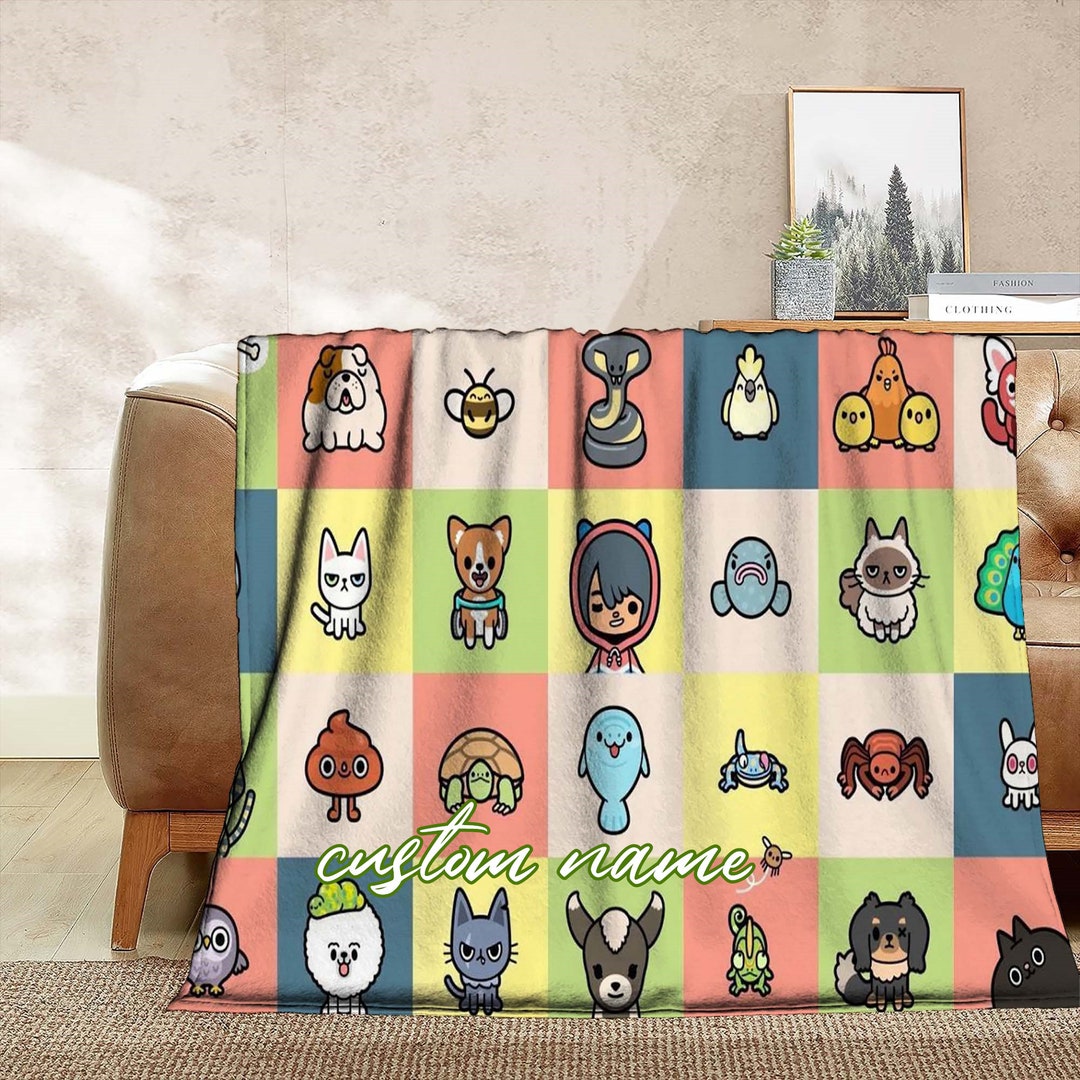 Toca Boca Blanket Custom Name Blanket Customized Tapestry Etsy
