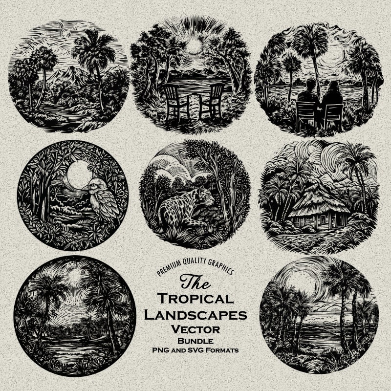 30 Tropical Landscapes Svg Png Bundle Low Detail Designs For Laser 30 Tropical Landscapes Svg Png Bundle Low Detail Designs For Laser