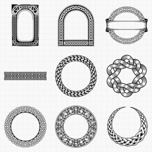 Celtic Knot Laser Designs, SVG & PNG Files for Engraving. Irish, Viking, Scottish Knotwork, Borders, Frames and Symbols for Engraving image 2