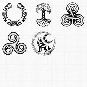 Celtic Knot Laser Designs, SVG & PNG Files for Engraving. Irish, Viking, Scottish Knotwork, Borders, Frames and Symbols for Engraving image 7