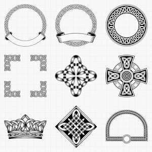 Celtic Knot Laser Designs, SVG & PNG Files for Engraving. Irish, Viking, Scottish Knotwork, Borders, Frames and Symbols for Engraving image 3