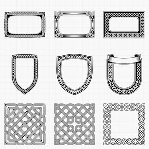 Celtic Knot Laser Designs, SVG & PNG Files for Engraving. Irish, Viking, Scottish Knotwork, Borders, Frames and Symbols for Engraving image 5