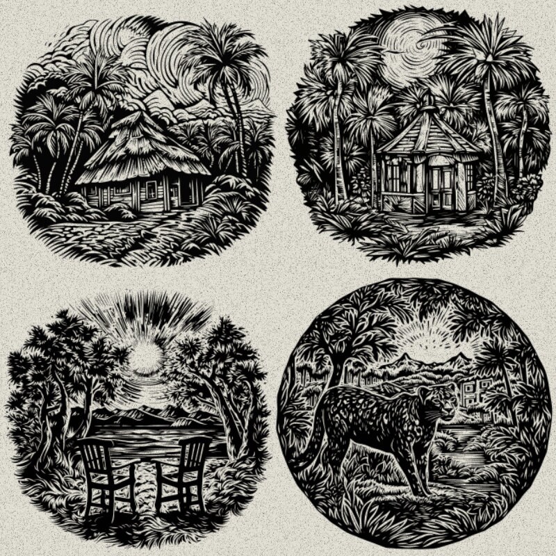 30 Tropical Landscapes Svg Png Bundle Low Detail Designs For Laser 30 Tropical Landscapes Svg Png Bundle Low Detail Designs For Laser