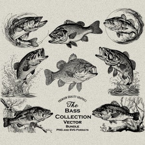 Bass Fish Engraving 