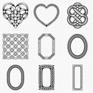 Celtic Knot Laser Designs, SVG & PNG Files for Engraving. Irish, Viking, Scottish Knotwork, Borders, Frames and Symbols for Engraving image 4