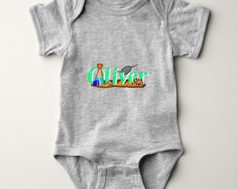 Oliver The Otter Baby Bodysuit-Summer Art Can be ordered as Mommy and Me Outfit (Each Sold Separately)