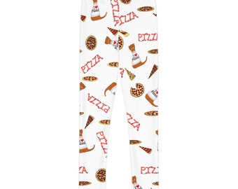 Oliver The Otter Pizza Party Youth Full-Length Leggings (AOP)