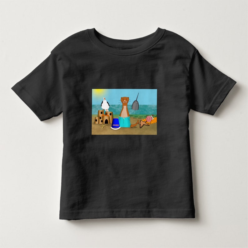 Oliver The Otter Toddler-Summer Art Can be ordered as Mommy and Me Outfit Each Sold Separately Beach Vacation
