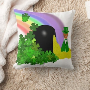 Oliver The Otter Spring Throw Pillows 画像 8