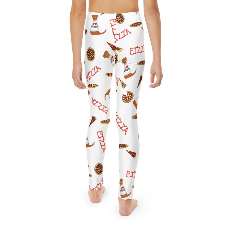 Oliver The Otter Pizza Party Youth Full-Length Leggings AOP image 4