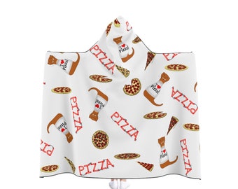 Oliver The Otter Pizza Party Hooded Blanket