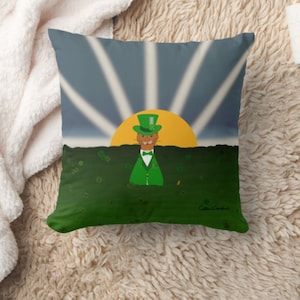 Oliver The Otter Spring Throw Pillows 画像 9