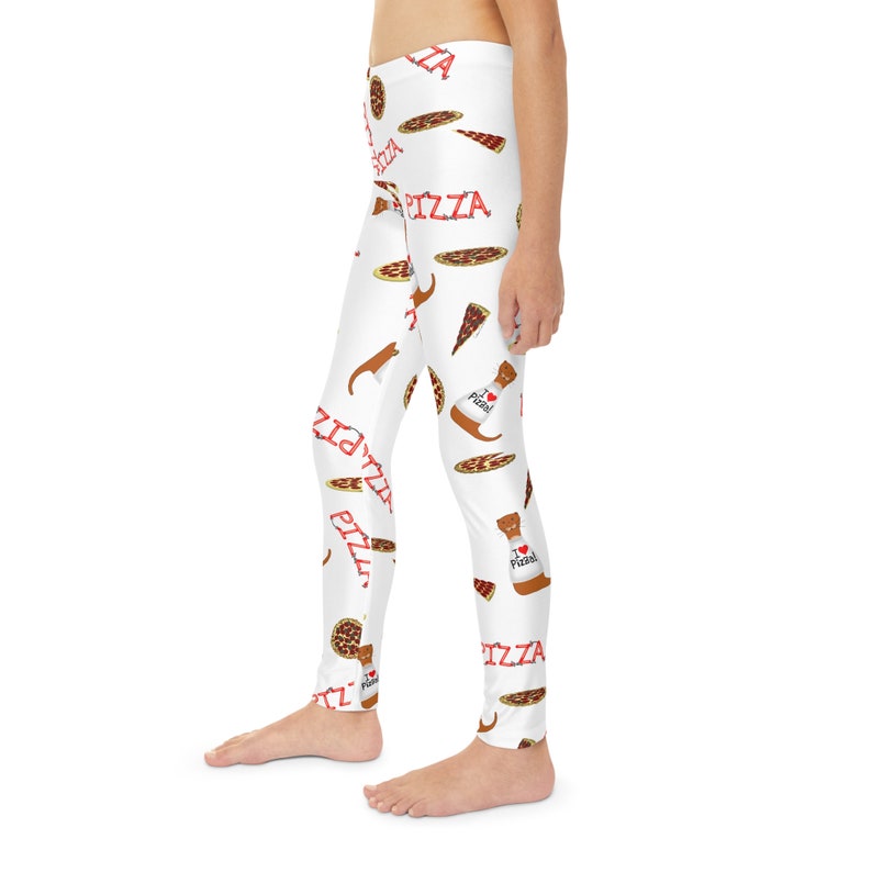 Oliver The Otter Pizza Party Youth Full-Length Leggings AOP image 6