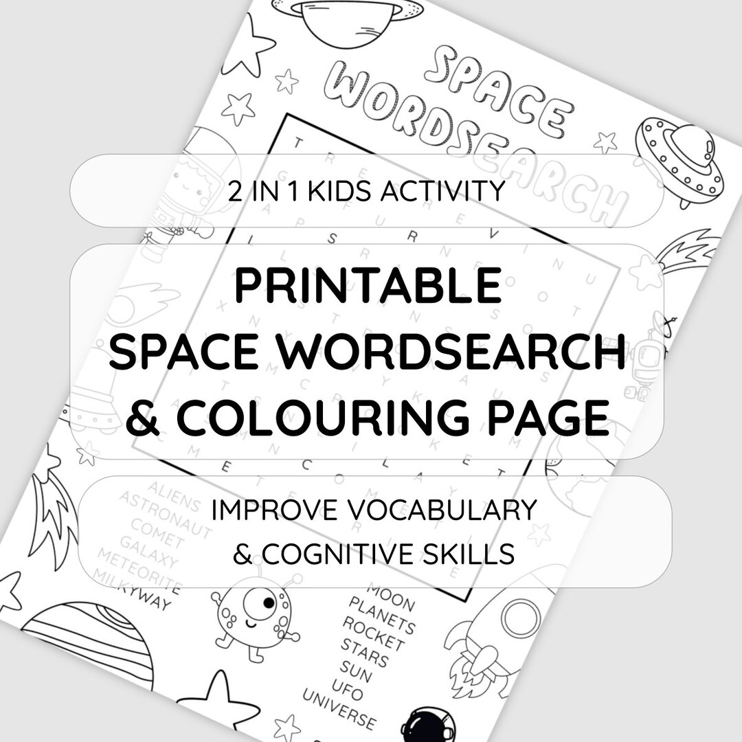 Printable Space Wordsearch Space Classroom Activity Kids - Etsy
