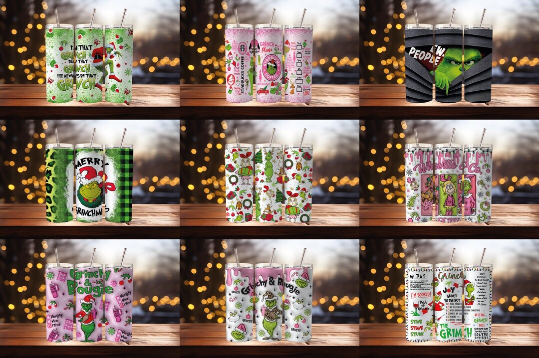 3D Inflated Pink Christmas 20 Oz Skinny Tumbler Png Santa - Etsy