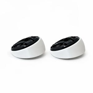 May include: A set of three ceramic mugs with a speckled, matte finish. The mugs are in shades of cream, light gray, and dark gray. Each mug has a simple, minimalist design, perfect for coffee or tea.