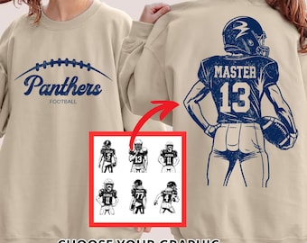 Personalized Football Team Sweatshirt, Graphic Choice, Name & Number