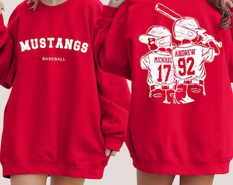 Customized Baseball Mom Sweatshirt,Baseball Player Graphic Choice,Your Name Number Baseball Shirt,Custom Baseball Team Name