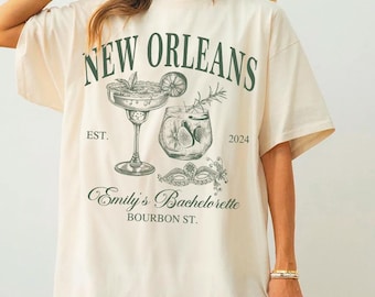 New Orleans Bachelorette Shirts Custom Nola Bachelorette Shirt Mardi Gras Bachelorette Matching Group Shirts Bridal Party Girls Trip Nola