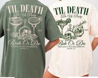 Bride Or Die Bachelorette Shirt, Gothic Skeleton Bride, Halloween Party