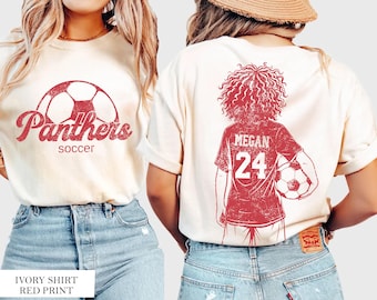 Comfort Colors Personalized Soccer Team Shirt, Soccer Mom Graphic Tee