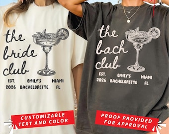 The Bach Club Bachelorette Shirts