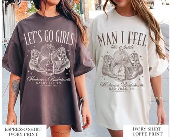 Cowgirl Bachelorette Party Shirts, Western Bride Nashville Tee