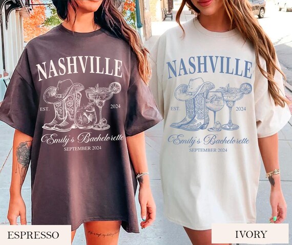 Custom Nashville Bachelorette Party Shirts, Cocktail Club Tee