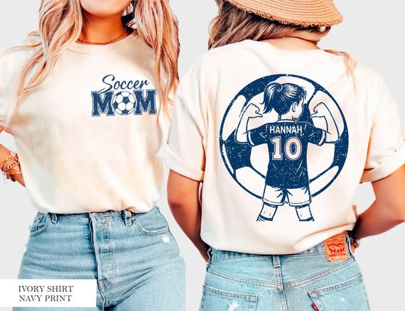 Comfort Colors© Personalized Soccer Mom Shirt with Kids Names,Custom Soccer Kids Mom,Custom Name and Number Soccer Tee,Soccer Mama Shirt