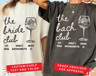 The Bach Club Bachelorette Shirts