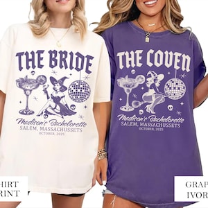 Coven Bachelorette Shirts, Bride Coven Shirts, Bachelorette Party Shirts Witchy Bachelorette Shirt Custom Halloween Bachelorette Party Shirt