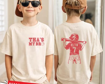 Baseball Brother Shirt, Baseball Sis Tee, Baseball Lover Bro Sweatshirt, Toddler Baseball Fan Gift, Custom Player Name Tees, Cheer Sister